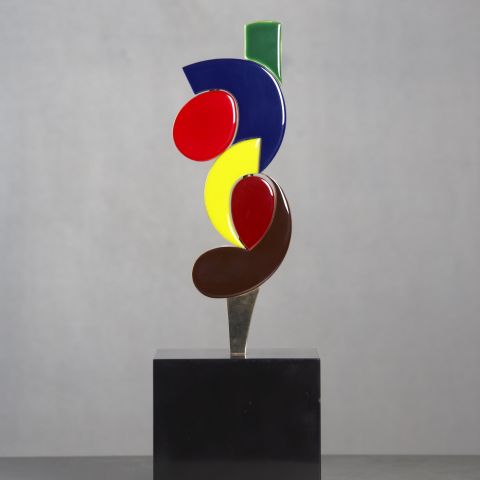 Sculpture de David Mann émail coloré