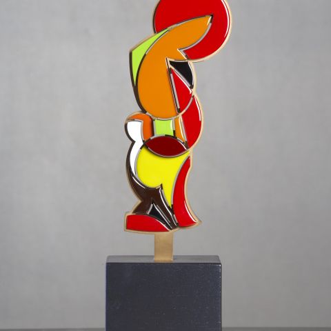 Sculpture de David Mann émail coloré