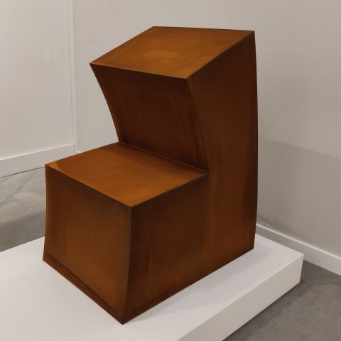 Sculpture David Mann Abstract Chair of Nature - acier corten
