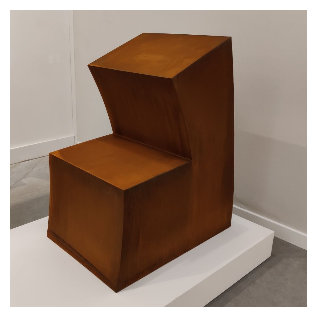 Sculpture David Mann Abstract Chair of Nature - acier corten